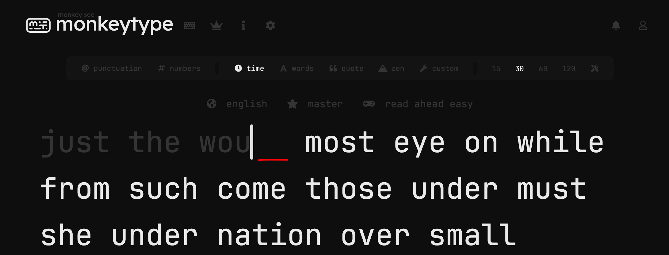 Read ahead hides word